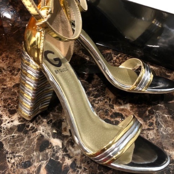 G by GUESS Shaker Dress Sandals-Metallic - Picture 1 of 13